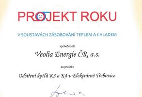 Odsíření kotlů Elektrárny Třebovice získalo prestižní ocenění