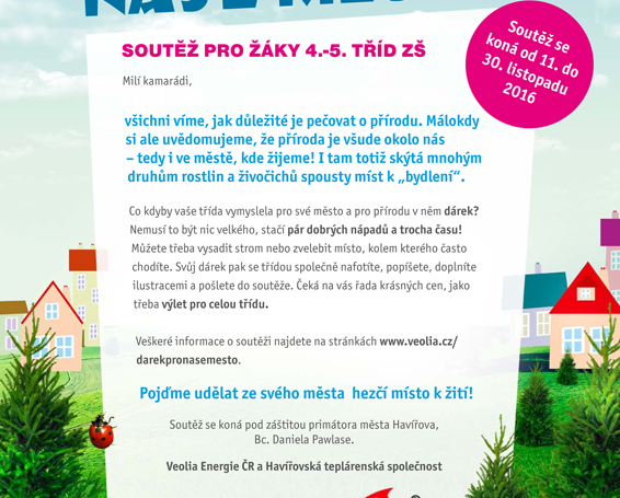 Vyhlašujeme soutěž pro ZŠ v Havířově - Děti vymyslí dárek pro své město