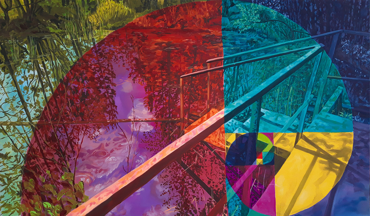 Zlatý řez, akryl na plátně, 80 x 140cm, 2023