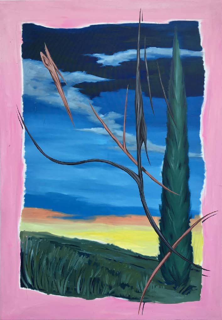 Fragments, 200 x 140 cm, olej a akryl na plátně, 2022 Fragments, 200 x 140 cm, olej a akryl na plátně, 2022