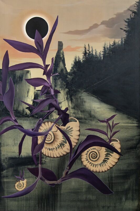 Zplanění, 150 x 100 cm, olej na plátně, 2025 Zplanění, 150 x 100 cm, olej na plátně, 2025