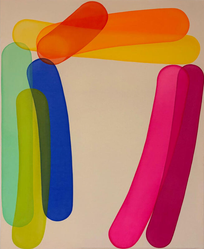 They Are Holding It Above Them, 110 x 90 cm, akryl na plátně, 2026 They Are Holding It Above Them, 110 x 90 cm, akryl na plátně, 2026