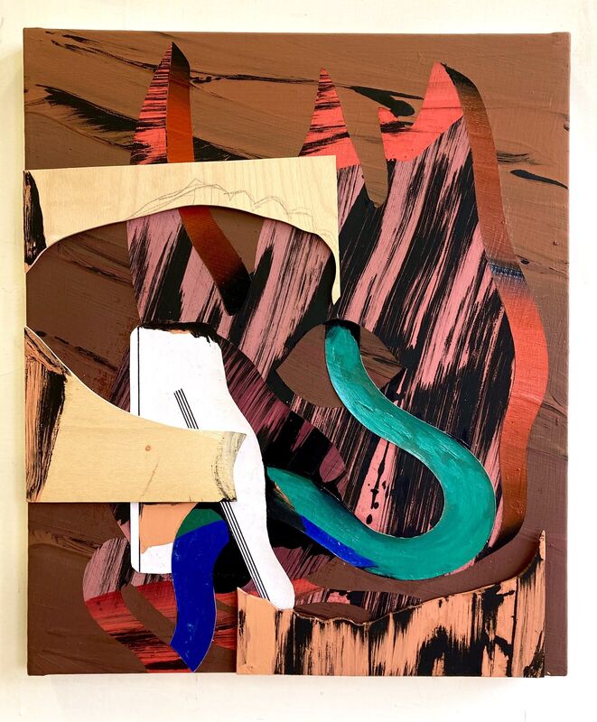 W 22., 65 x 55cm, směs médií na plátně, 2025 W 22., 65 x 55cm, směs médií na plátně, 2025