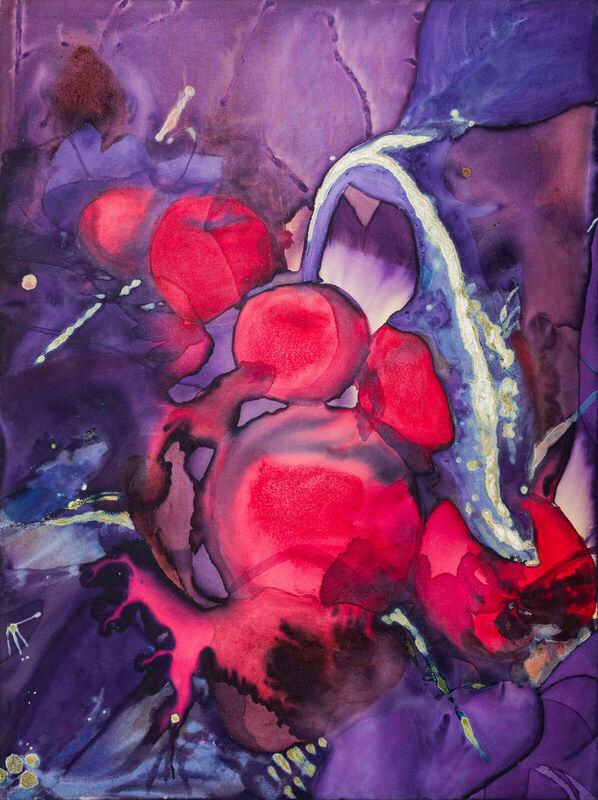 Skulina, 200 x 150 cm, organická barviva na plátně, 2026 Skulina, 200 x 150 cm, organická barviva na plátně, 2026